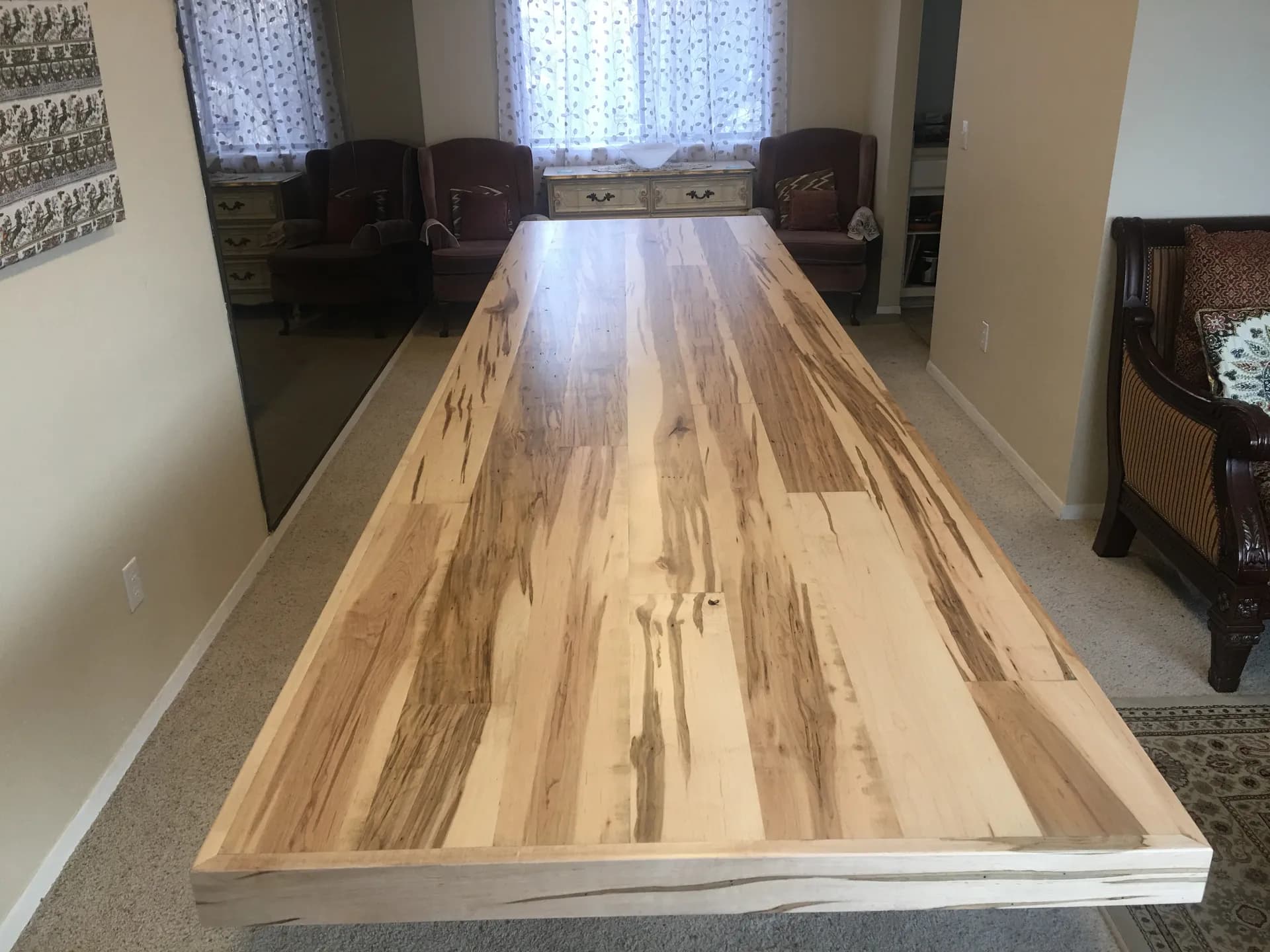 13' Wormy Maple Table