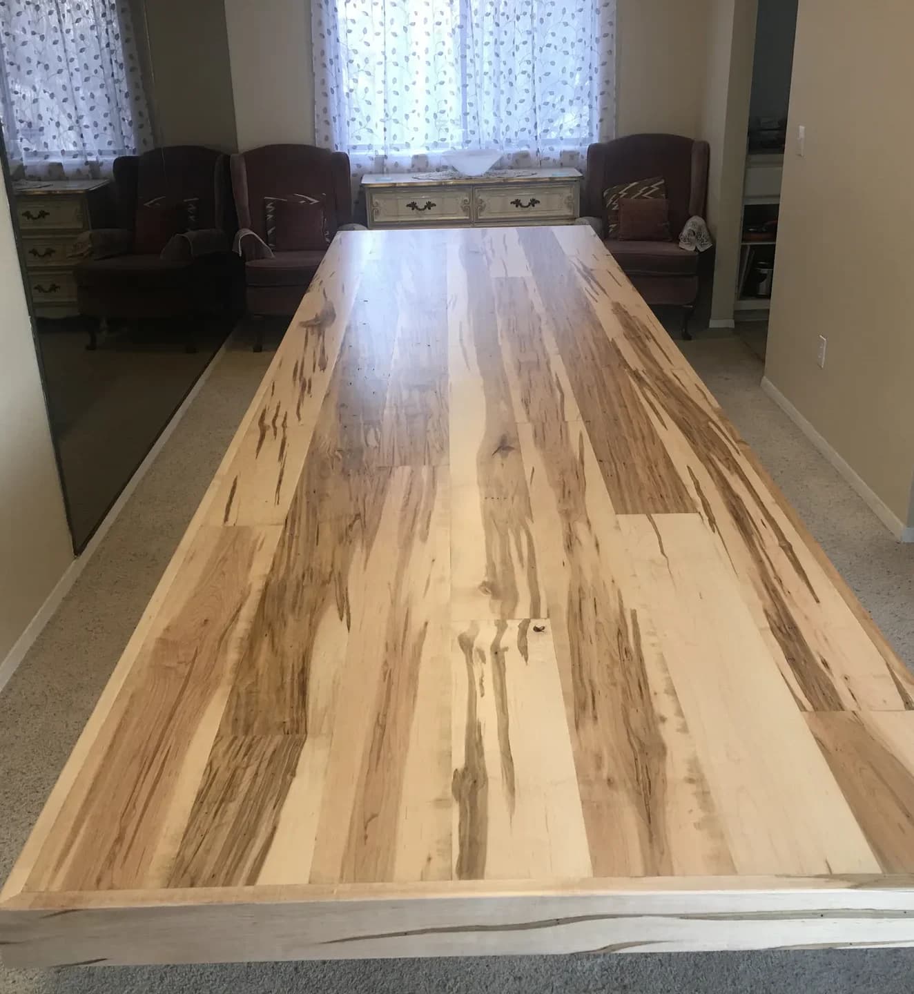 13' Wormy Maple Table